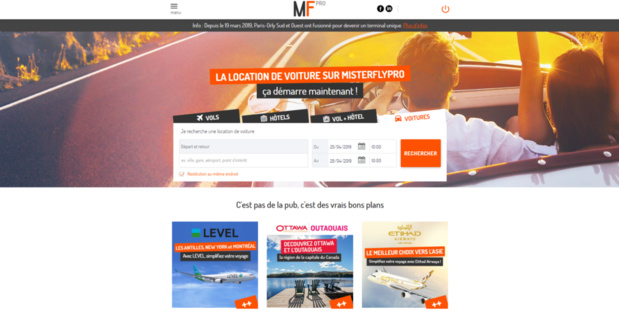 La Location de voiture débarque chez MisterFly Pro - DR