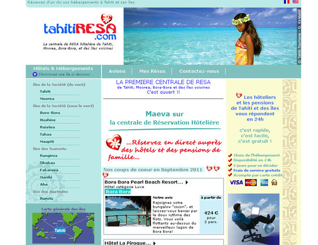 TahitiRésa.com, une nouvelle centrale hôtelière sur la Polynésie Française TahitiRésa.com, une nouvelle centrale hôtelière sur la Polynésie Française