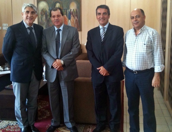 Lucien Salemi (à gche), Mounir Mouakhar, Président de la CCI de Tunis, Thierry Huck, Directeur Pôle Tourisme et mer à la CCI de Marseille et Nachêet Azzouz, Président de la commission tourisme