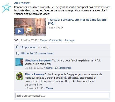 Source: Air Transat Source: Air Transat