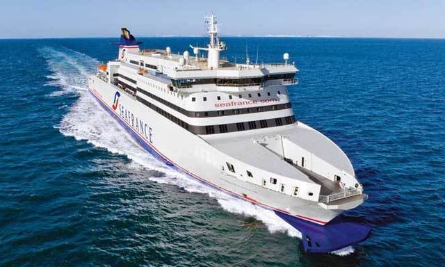 Le dernier né de la flotte SeaFrance affiche sa différence. Le plus long ferry sur le transmanche marque les esprits par sa ligne fine et épurée... pour combien de temps encore ? photo Seafrance