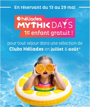 Séjour club : Héliades lance une offre 1er enfant gratuit