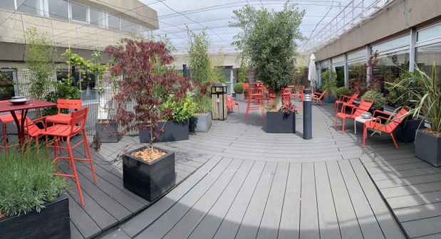 Le jardin paysager permet aux clients de profiter d'un espace extérieur - DR : Star Alliance