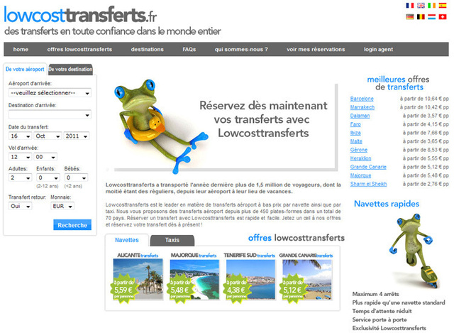 Le site Lowcosttransferts.fr a été lancé en France juste avant le salon IFTM Top Resa. - Photo DR Le site Lowcosttransferts.fr a été lancé en France juste avant le salon IFTM Top Resa. - Photo DR