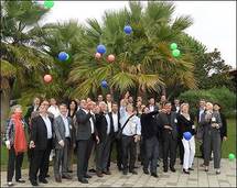 Les administrateurs d’AS Voyages et les 24 délégués régionaux réunis à Sophia Antipolis, à Nice - DR