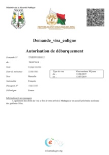 Autorisation de débarquement