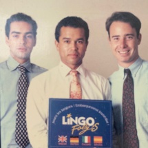 Olivier Kervella à droite avec ses associés. Ils ont lancé LingOfoly’s un jeu pour apprendre les langues - DR