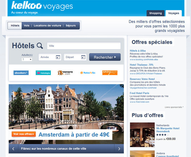 La version BETA de la rubrique Hôtel, de Kelkoo Voyages La version BETA de la rubrique Hôtel, de Kelkoo Voyages
