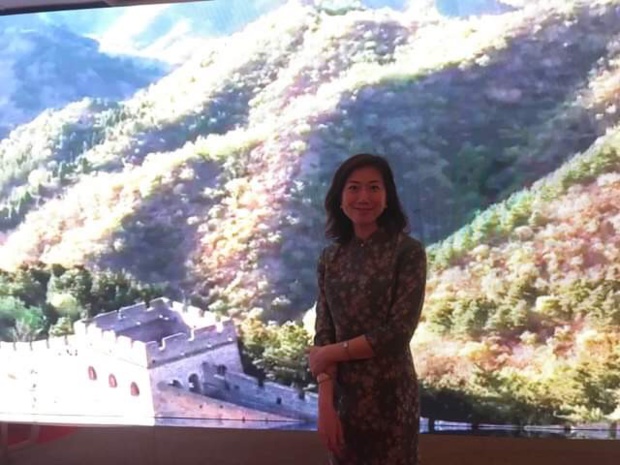 Fan Wang, directrice générale France et Belgique d’Air China, lors de l’inauguration du pop-up de la compagnie, jeudi 23 mai à Paris DR PG TM