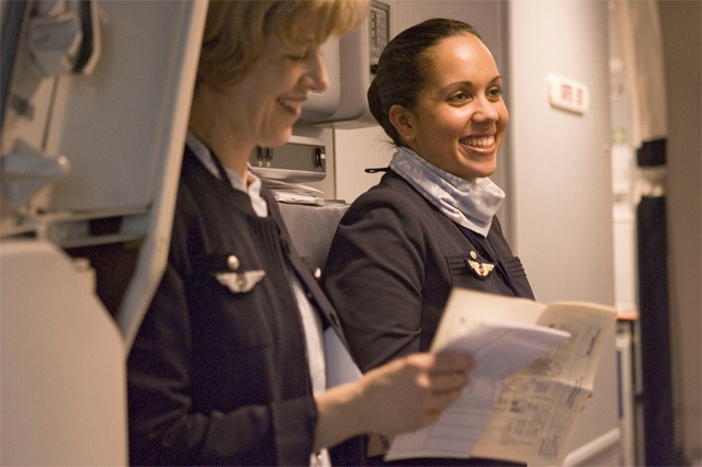 "Les seuls incidents corporels survenus à quelques passagers ont essentiellement été dus au fait qu’ils n’avaient pas respecté les instructions données par le PNC" - Photo DR Air France Virginie Valdois