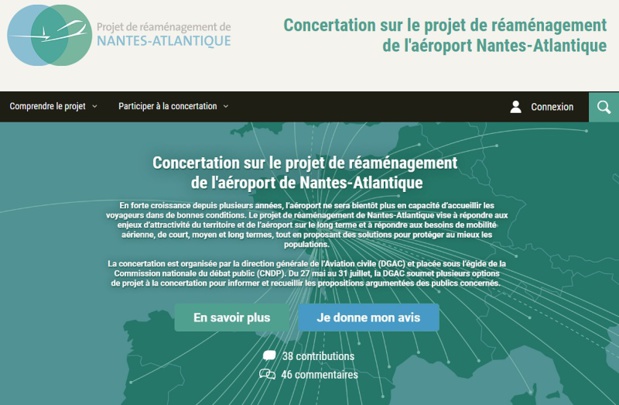 Le site internet participatif www.reamenagement-nantes-atlantique.fr offre notamment aux corps constitués la possibilité de mettre en ligne un cahier d’acteur - DR Le site internet participatif www.reamenagement-nantes-atlantique.fr offre notamment aux corps constitués la possibilité de mettre en ligne un cahier d’acteur - DR