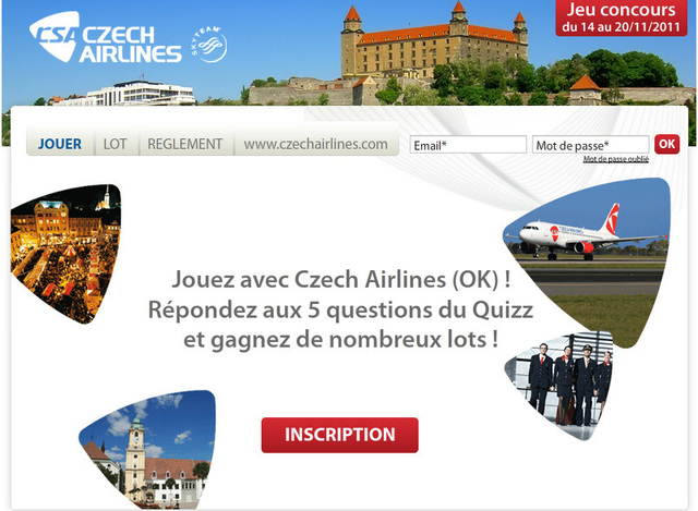 Czech Airlines fait gagner des vols vers Prague et Bratislava Czech Airlines fait gagner des vols vers Prague et Bratislava