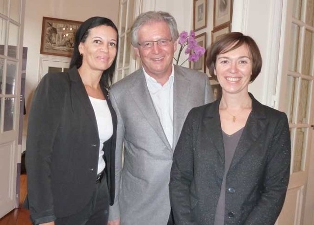 René-Marc Chikli, président du CETO entouré par Emmanuelle Llop (à gauche) et Laurence Jegouzo - DR : M.Sani