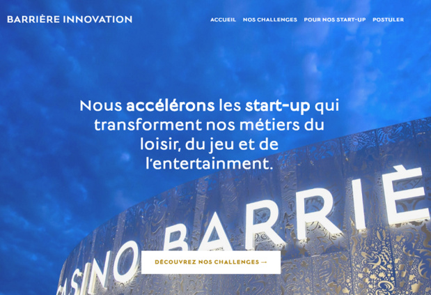 Le site dédié à Barrière Innovation - DR