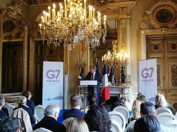 Dans le cadre du G7, lancement au Quai d’Orsay du programme "Destinations Internationales Responsables, en présence des 9 villes engagées - DR : Twitter France Congrès Evénements