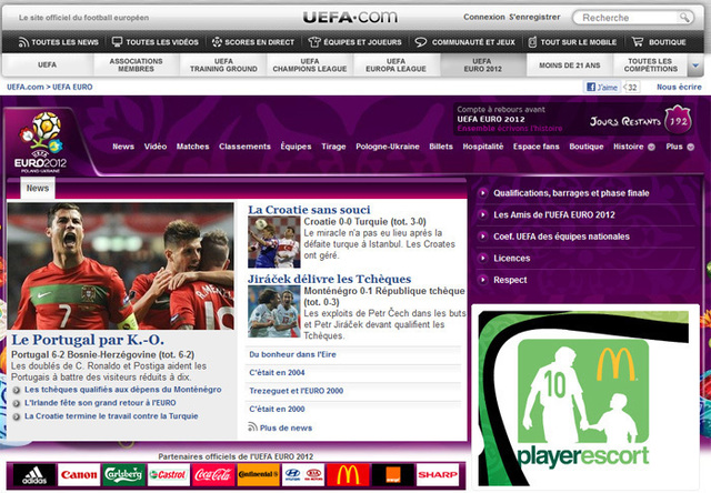 Le site de l'UEFA Euro 2012 - Photo DR Le site de l'UEFA Euro 2012 - Photo DR