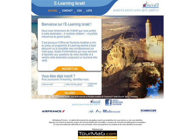 L'Office de Tourisme Israélien met en ligne son e-learning 