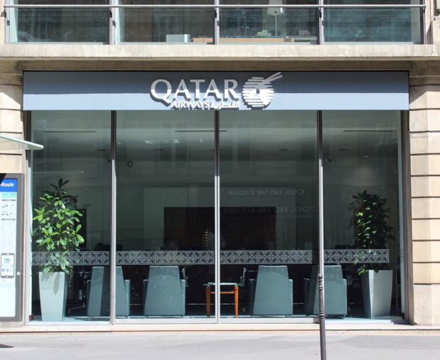 L'agence Qatar Airways installée  au 64, rue La Boétie à Paris - DR