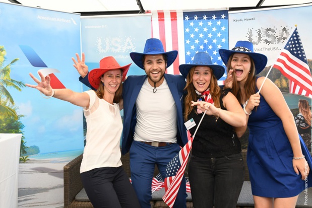 Julie Geoffroy, strategic director France, Belgique et Luxembourg de Brand USA, William Mondello, manager France, Delphine Darfeuille et Jennifer Silvestre, en charge des RP - DR : A.N.