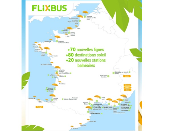 Eté 2019 : Flixbus ajoute 80 nouvelles destinations