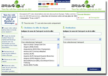 Moteur Low Cost : BravoFly.fr débarque en France Moteur Low Cost : BravoFly.fr débarque en France