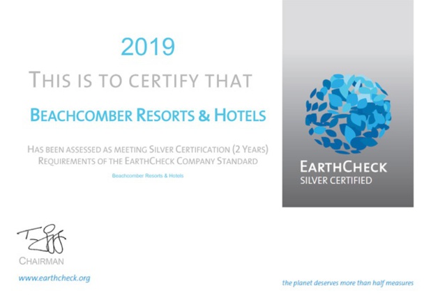 Beachcomber Resorts & Hotels obtient la certification EarthCheck Beachcomber Resorts & Hotels obtient la certification EarthCheck