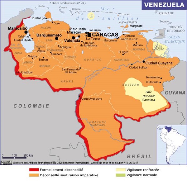 Venezuela : le Quai d'Orsay recommande de "reporter tout déplacement" - Crédit photo : France Diplomatie