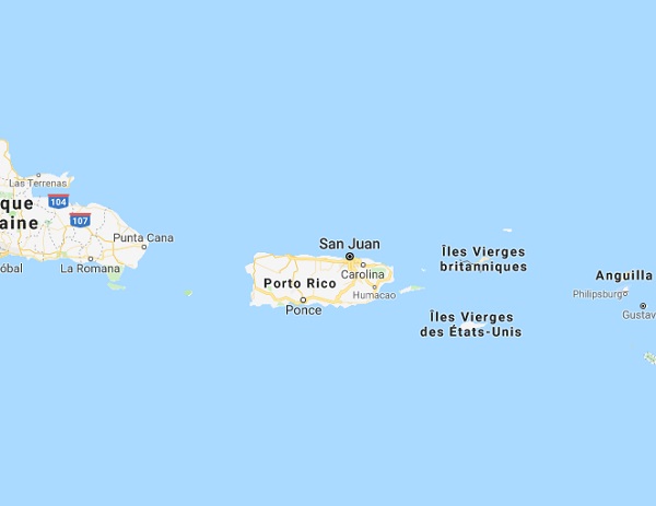 L'Ile de Porto Rico fait face à des manifestations - DR GoogleMaps