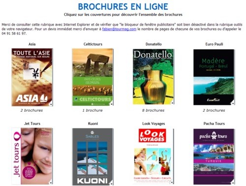 Brochures on line : près de 4 000 visiteurs en un mois !