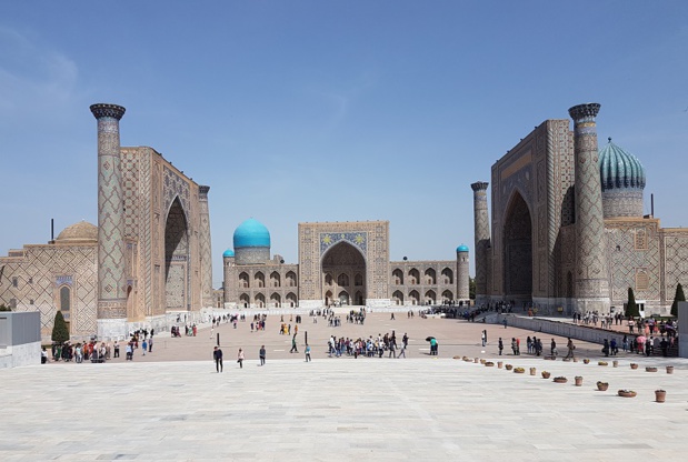 Le Régistan est l'ancien cœur de la ville de Samarcande, en Ouzbékistan qui est une destination qui a le vent en poupe - DR CE