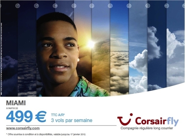 Corsairfly : campagne publicitaire et promos en janvier 2012
