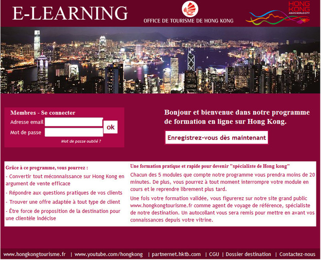 L'elearning Hong Kong pour les agences de voyages. - Photo DR