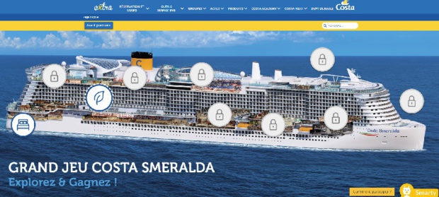 Un jeu interactif lancé par Costa Croisières pour faire découvrir son nouveau navire amiral - DR Un jeu interactif lancé par Costa Croisières pour faire découvrir son nouveau navire amiral - DR