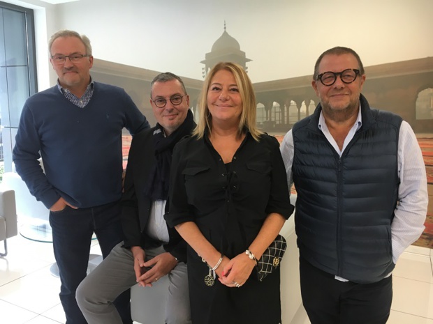 René Thibaut, directeur commercial, Michel Quenot, directeur du tour-operating, Barbara Grenie, directrice de production des to spécialistes et Emmanuel Foiry, PDG. -CL René Thibaut, directeur commercial, Michel Quenot, directeur du tour-operating, Barbara Grenie, directrice de production des to spécialistes et Emmanuel Foiry, PDG. -CL