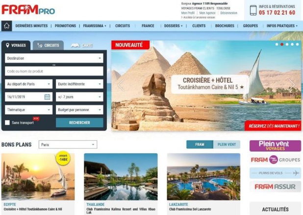 Le nouveau site B2B FRAMPRO est activé depuis le 11 septembre 2019 - DR Le nouveau site B2B FRAMPRO est activé depuis le 11 septembre 2019 - DR