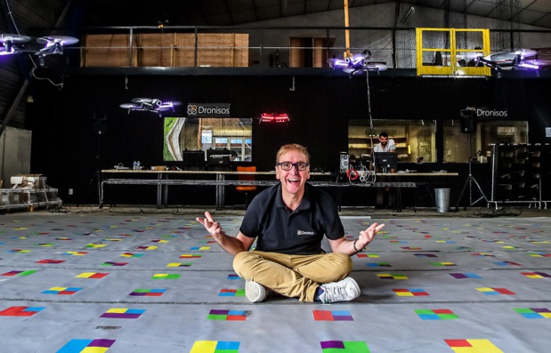 Jean-Dominique Lauwreins a fondé Dronisos, start-up spécialisée dans la création de show de drones lumineux, en 2017. - DR Dronisos Jean-Dominique Lauwreins a fondé Dronisos, start-up spécialisée dans la création de show de drones lumineux, en 2017. - DR Dronisos