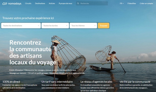 La nouvelle plateforme Nomadays - DR La nouvelle plateforme Nomadays - DR