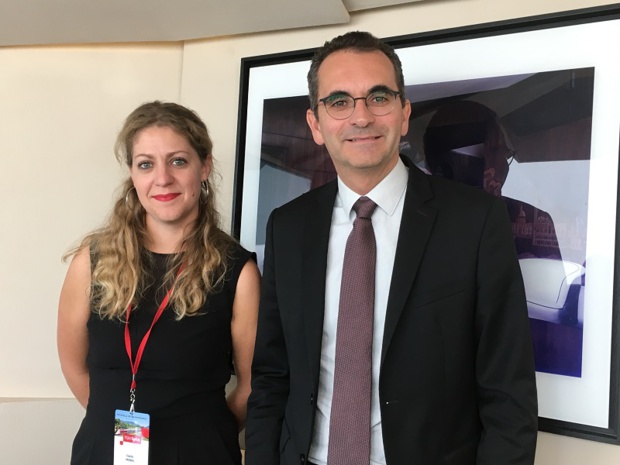 Cécile Morel, responsable du marché France et Fabien Soulet, CEO de TGV Lyria - DR : CL Cécile Morel, responsable du marché France et Fabien Soulet, CEO de TGV Lyria - DR : CL