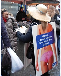 Street marketing : AS Voyages descend les « sandwich » dans la rue...