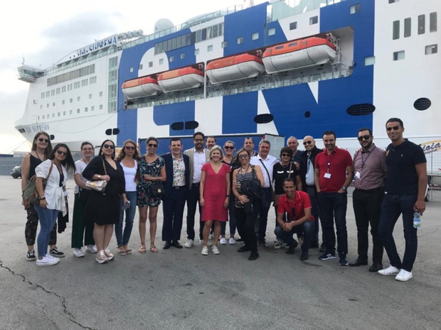 Les agents de voyages français et belges présents à la soirée GNV Awards 2019, qui s'est déroulée sur Le Suprema, le 22 septembre 2019. - DR Les agents de voyages français et belges présents à la soirée GNV Awards 2019, qui s'est déroulée sur Le Suprema, le 22 septembre 2019. - DR