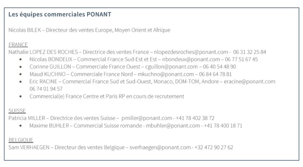 Ponant : Nathalie Lopez Des Roches prend la direction des ventes en France Ponant : Nathalie Lopez Des Roches prend la direction des ventes en France
