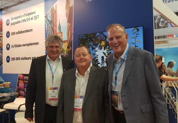 Helmut et Tony Gschwentner aux côtés de Vhristophe Chaillou du réceptif Creative Tours - DR Helmut et Tony Gschwentner aux côtés de Vhristophe Chaillou du réceptif Creative Tours - DR