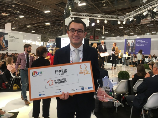 Sébastien Billard, étudiant en deuxième année de BTS tourisme à l’IMS Nantes, remporte la Travel Agents Cup Junior organisée dans le cadre de l'IFTM Top Resa 2019 - DR : C.L. Sébastien Billard, étudiant en deuxième année de BTS tourisme à l’IMS Nantes, remporte la Travel Agents Cup Junior organisée dans le cadre de l'IFTM Top Resa 2019 - DR : C.L.