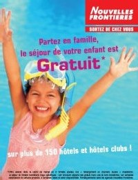 Nouvelles Frontières : le séjour du 1er enfant est gratuit Nouvelles Frontières : le séjour du 1er enfant est gratuit
