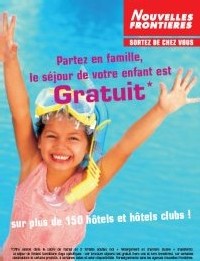 Nouvelles Frontières : le séjour du 1er enfant est gratuit