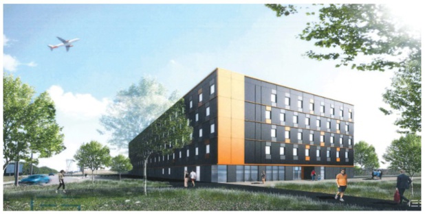 Vue du futur hôtel easyhotel - Photo Studio 135 Architectes Vue du futur hôtel easyhotel - Photo Studio 135 Architectes