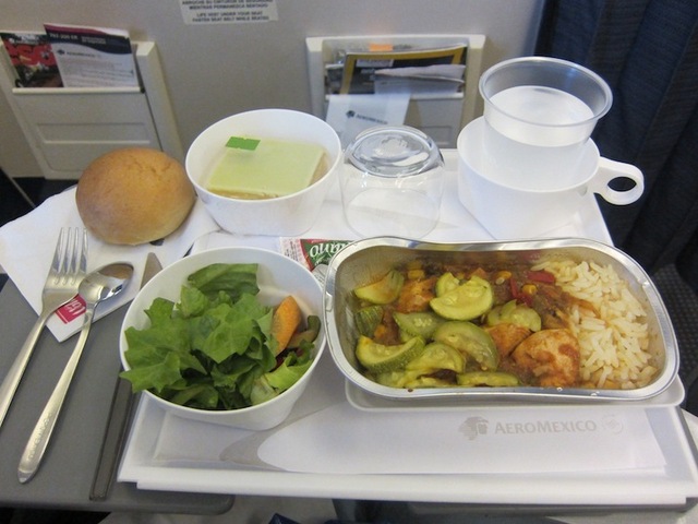Le déjeuner du vol de retour d'Aéromexico. DR-LAC Le déjeuner du vol de retour d'Aéromexico. DR-LAC