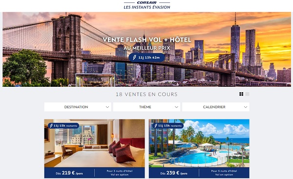 Corsair veut-il transformer son site internet en agence de voyages en ligne ?