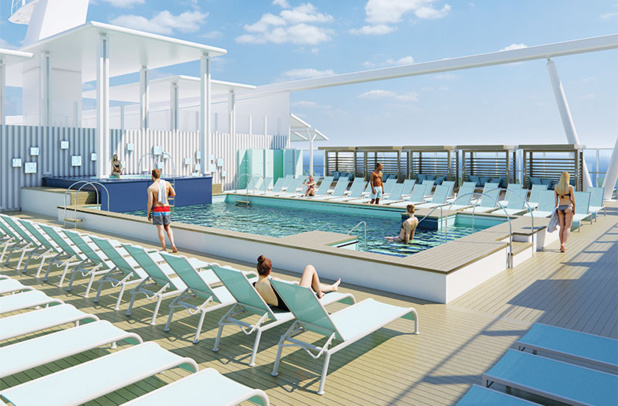 Le Costa Smeralda est doté de 4 piscines - DR Costa Croisières