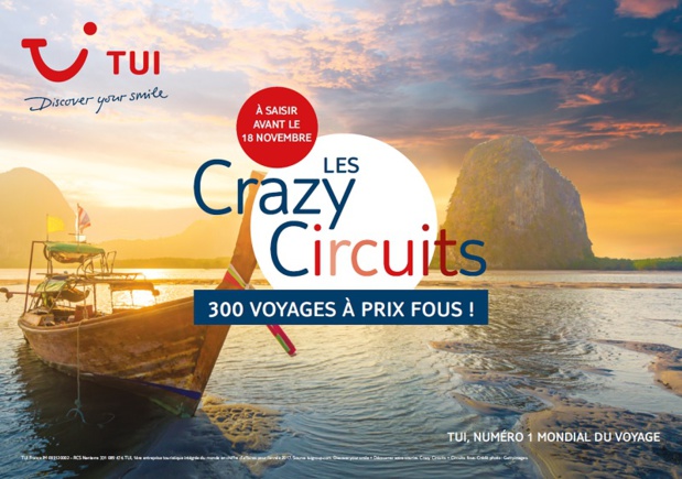 TUI donne le coup d'envoi de son opération « Les Crazy Circuits » TUI donne le coup d'envoi de son opération « Les Crazy Circuits »